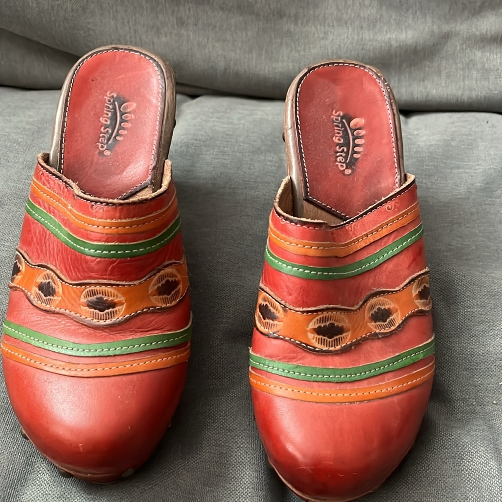Spring Step Red and Green Moccasins